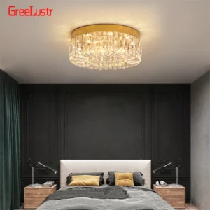 Modern Ceiling Lamp Crystal Led Chandelier Bedroom Lustre Fixture