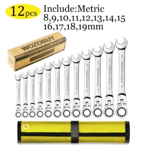 Flex-Head Ratchet Wrench Set