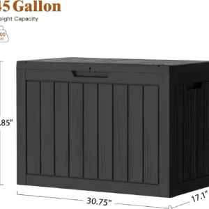 45Gal Black Deck Box